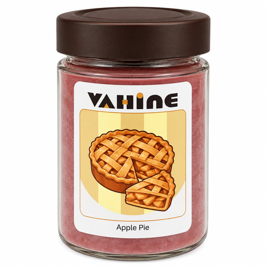 VAHINE “Apple Pie” 275g - candela profumata con stoppino legno