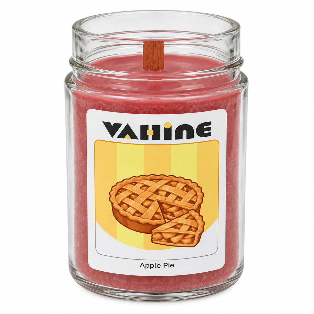 VAHINE “Apple Pie” 275g - candela profumata con stoppino legno