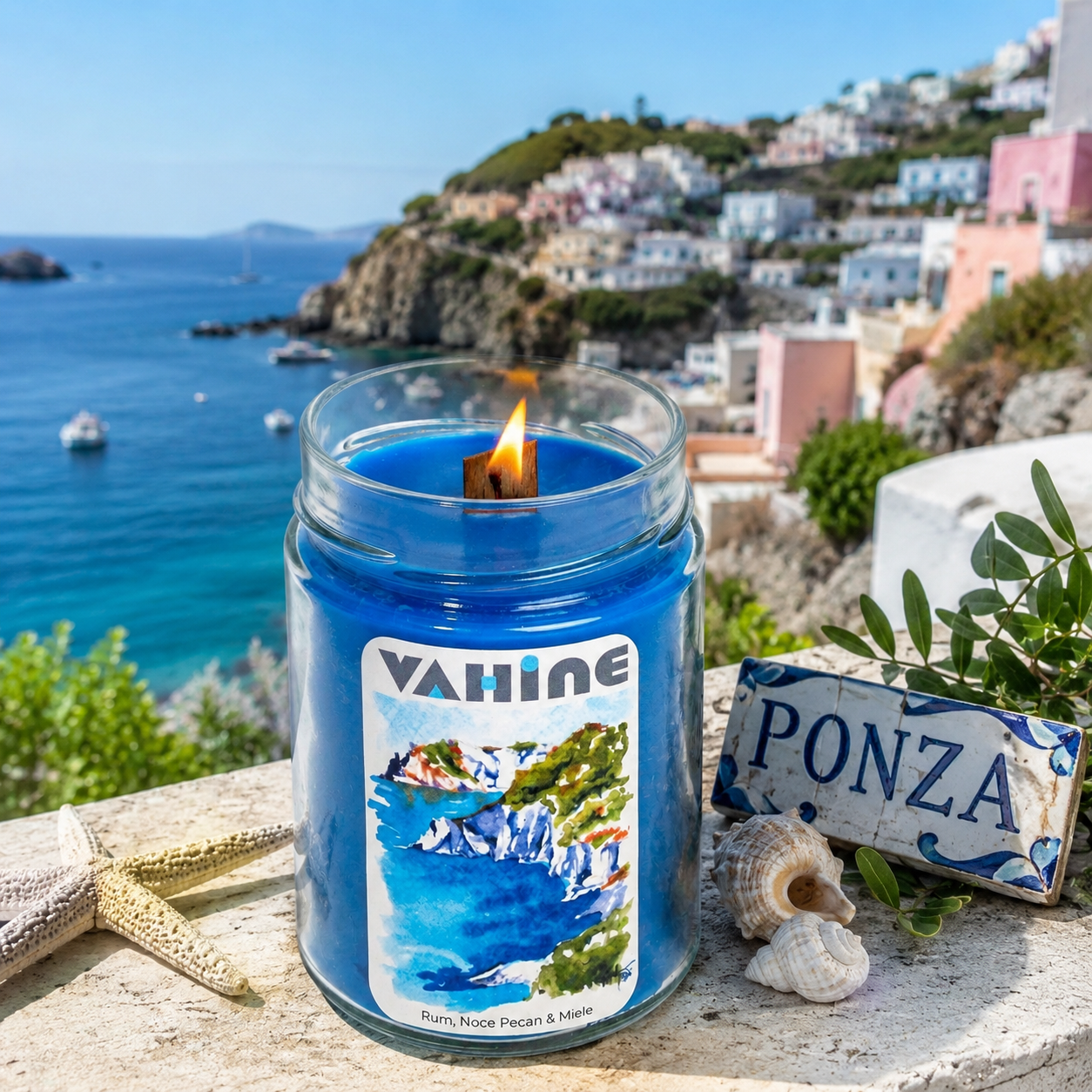 VAHINE La Caletta Le Forna Rum, Noce Pecan & Miele 275g - candela profumata