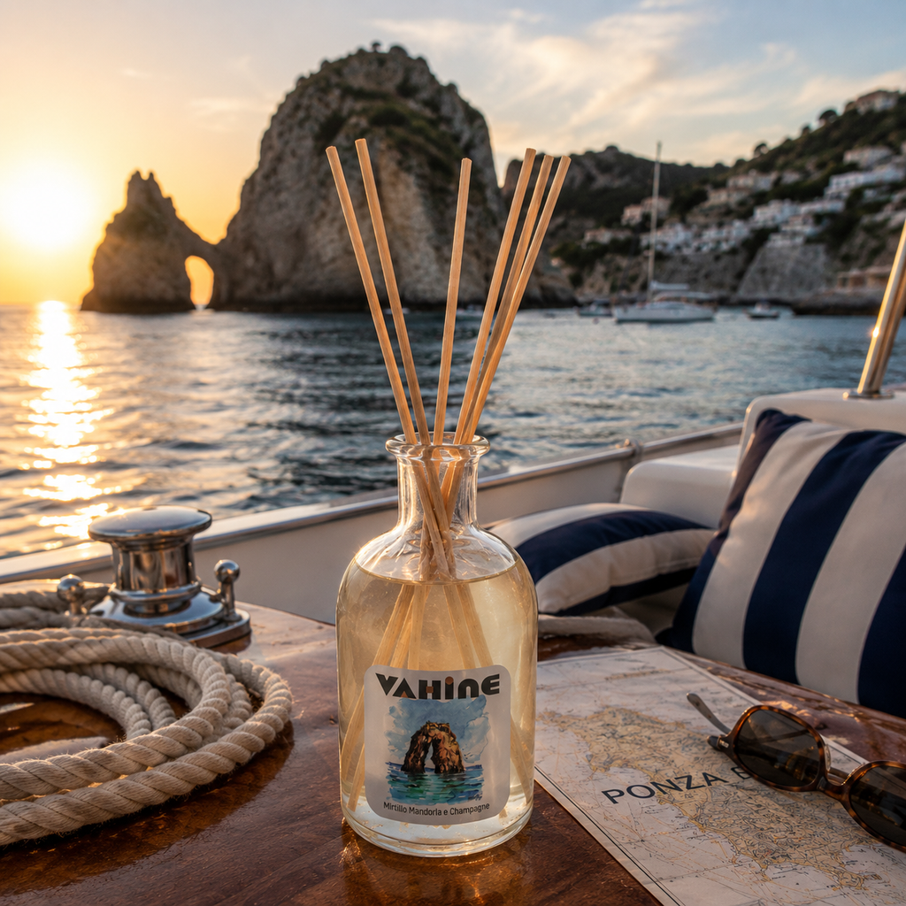 VAHINE Arco Naturale  Mirtillo, Mandorla & Champagne - profumatore ambiente con bastoncini