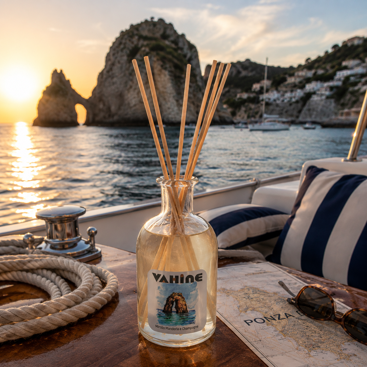 VAHINE Arco Naturale  Mirtillo, Mandorla & Champagne - profumatore ambiente con bastoncini