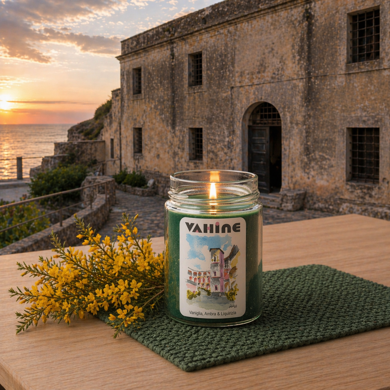 VAHINE Santo Stefano Vaniglia, Ambra & Liquirizia 275g - candela profumata