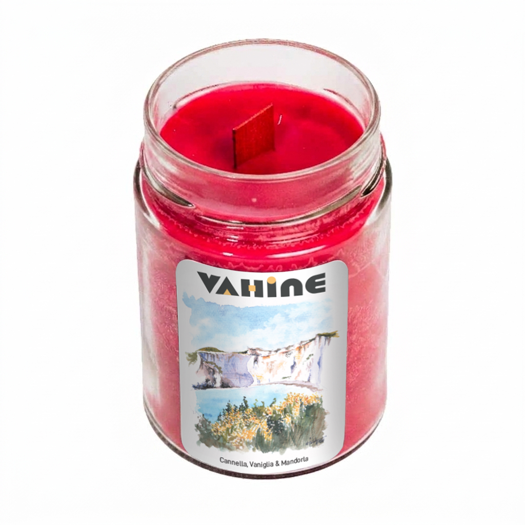 VAHINE Chiaia di Luna Cannella, Vaniglia e Mandorla 275g - candela profumata