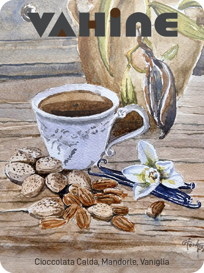 VAHINE Cioccolata calda, Vaniglia e Mandorle 275g - candela profumata