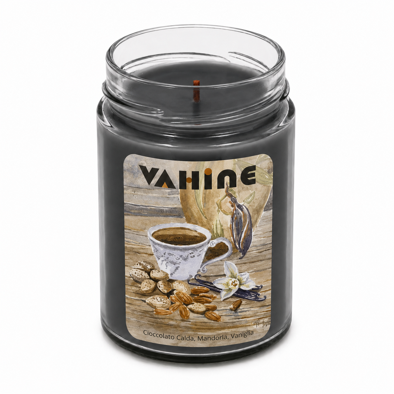 VAHINE Cioccolata calda, Vaniglia e Mandorle 275g - candela profumata