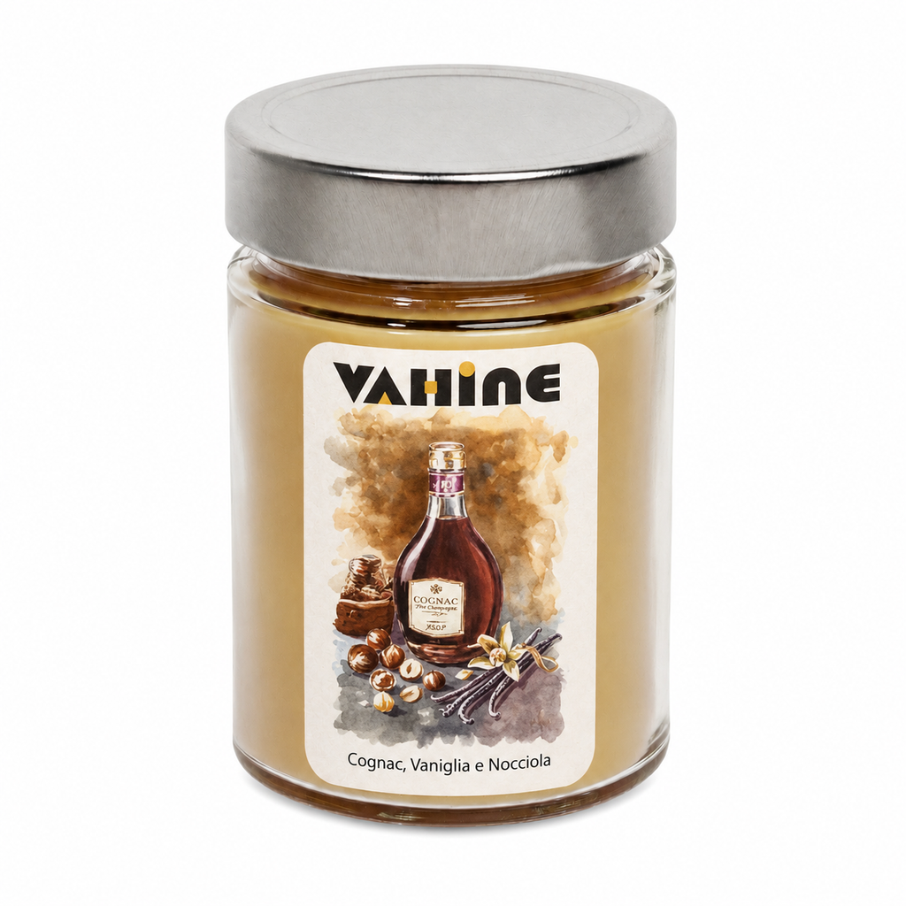 VAHINE Cognac, vaniglia, Nocciola 275g - candela profumata