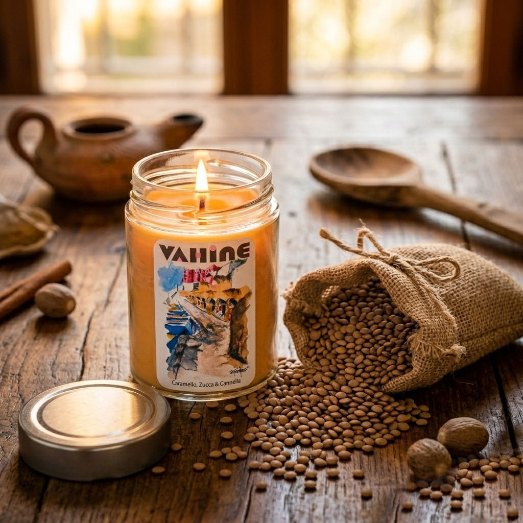 VAHINE Porto Romano Caramello, Zucca & Cannella 275g - candela profumata