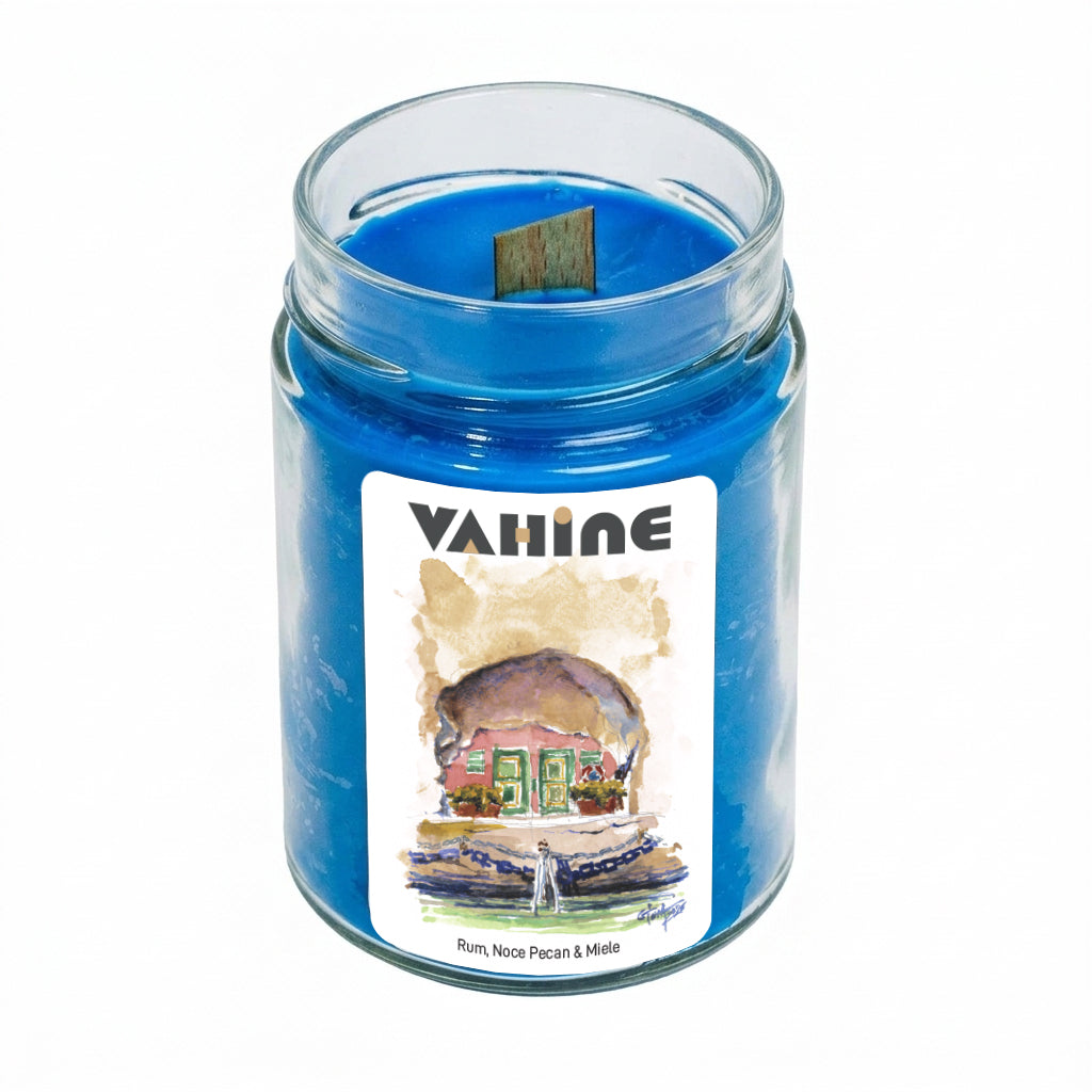 VAHINE Grotta Rum, Noce Pecan & Miele 275g - candela profumata