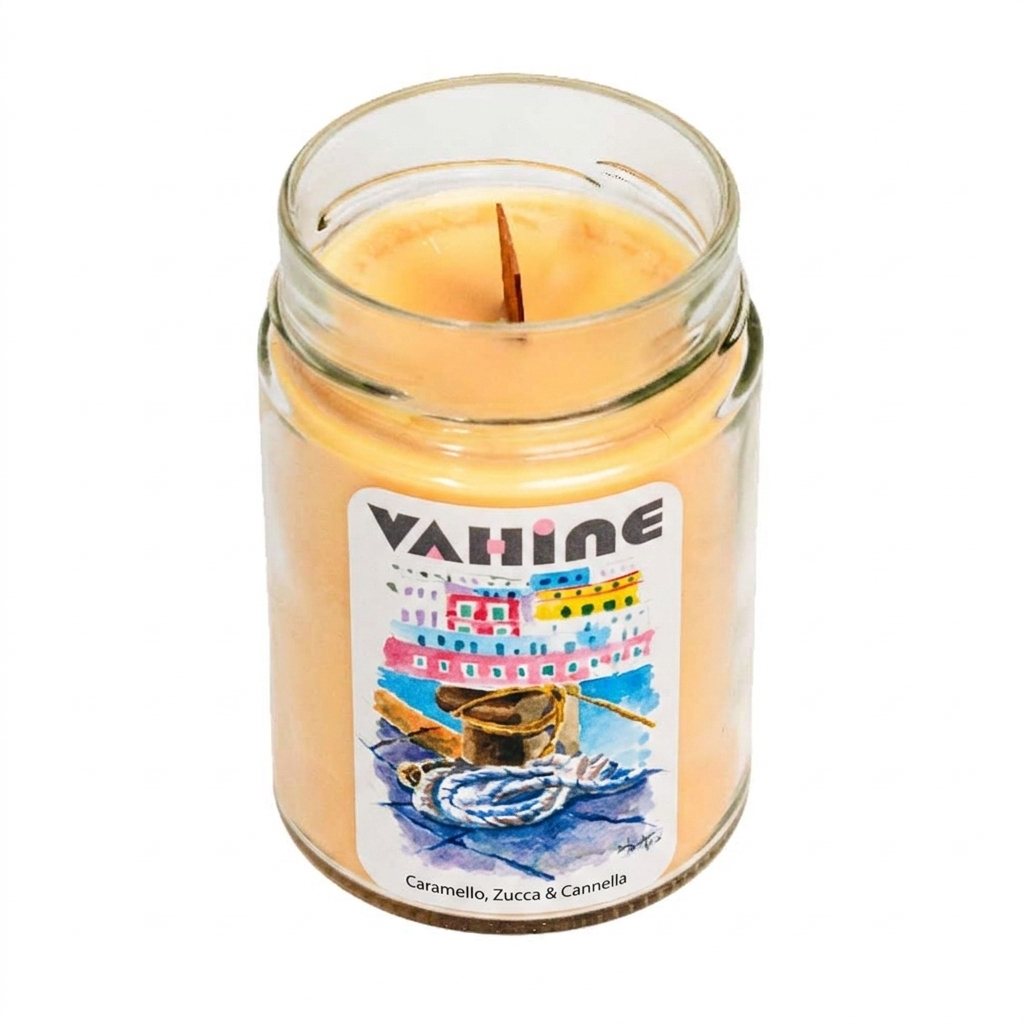 VAHINE L'Approdo Caramello, Zucca & Cannella 275g - candela profumata