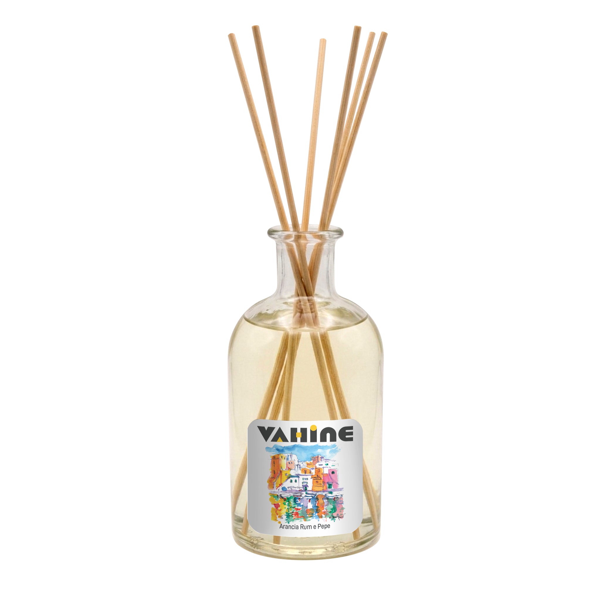 VAHINE Porto Borbonico Rum, Arancia &amp; Pepe Nero 250ml - profumatore ambiente con bastoncini