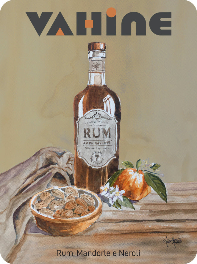VAHINE Rum, Mandorle, Neroli 275g - candela profumata