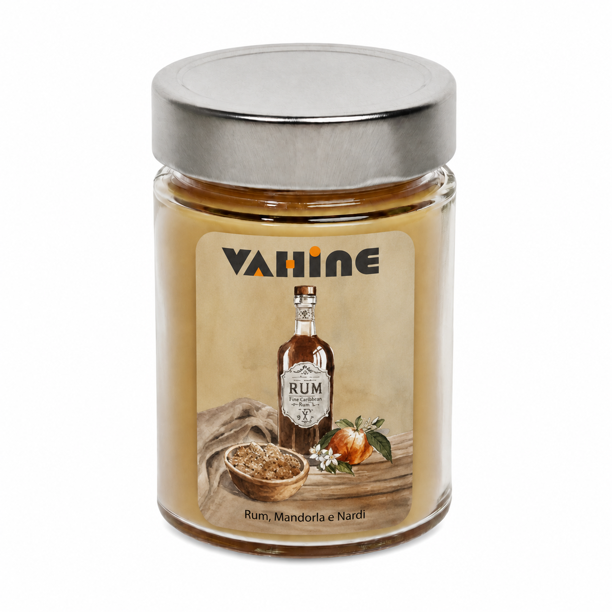 VAHINE Rum, Mandorle, Neroli 275g - candela profumata