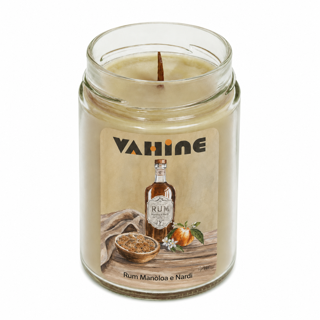VAHINE Rum, Mandorle, Neroli 275g - candela profumata