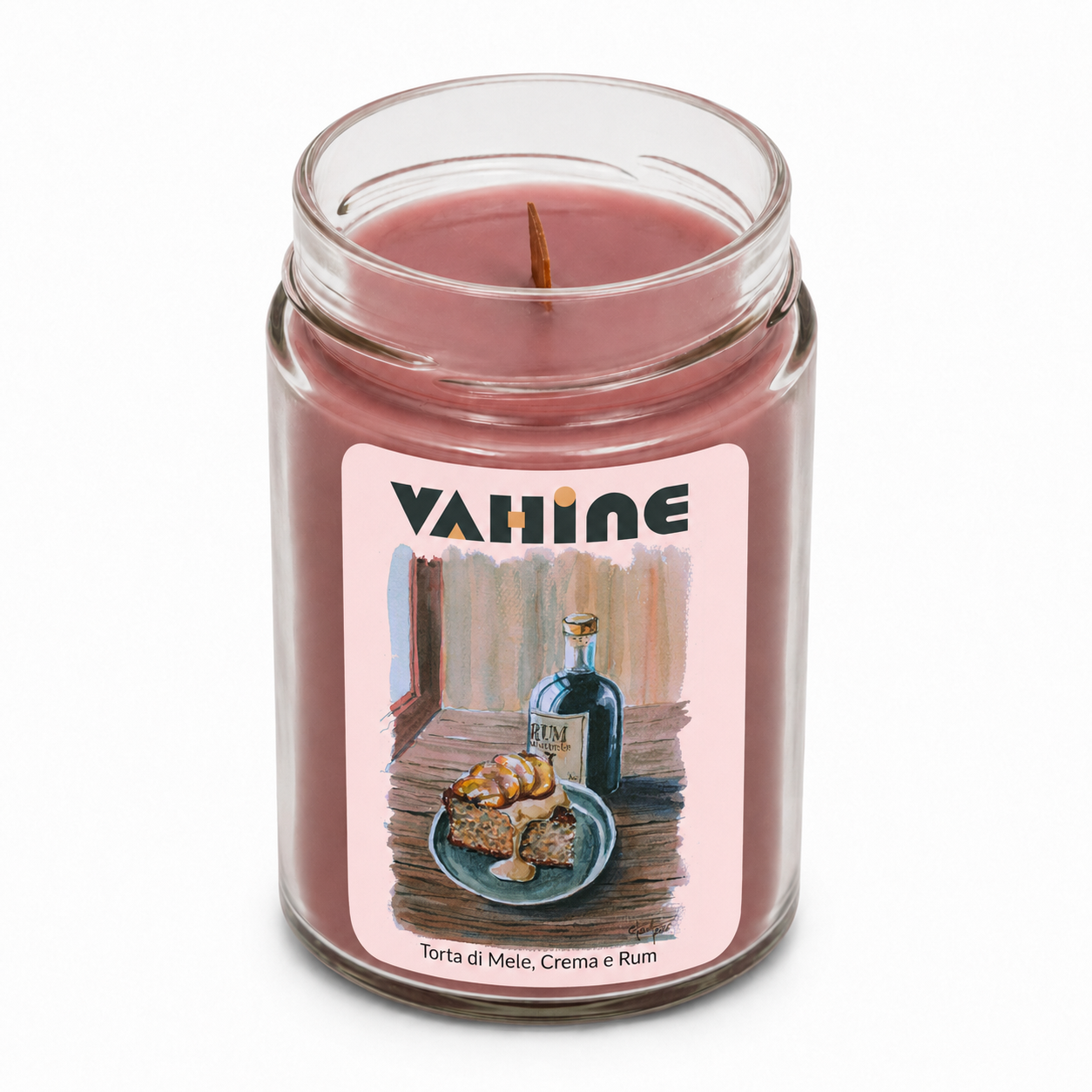 VAHINE Torta di mele, Crema e Rum 275g - candela profumata