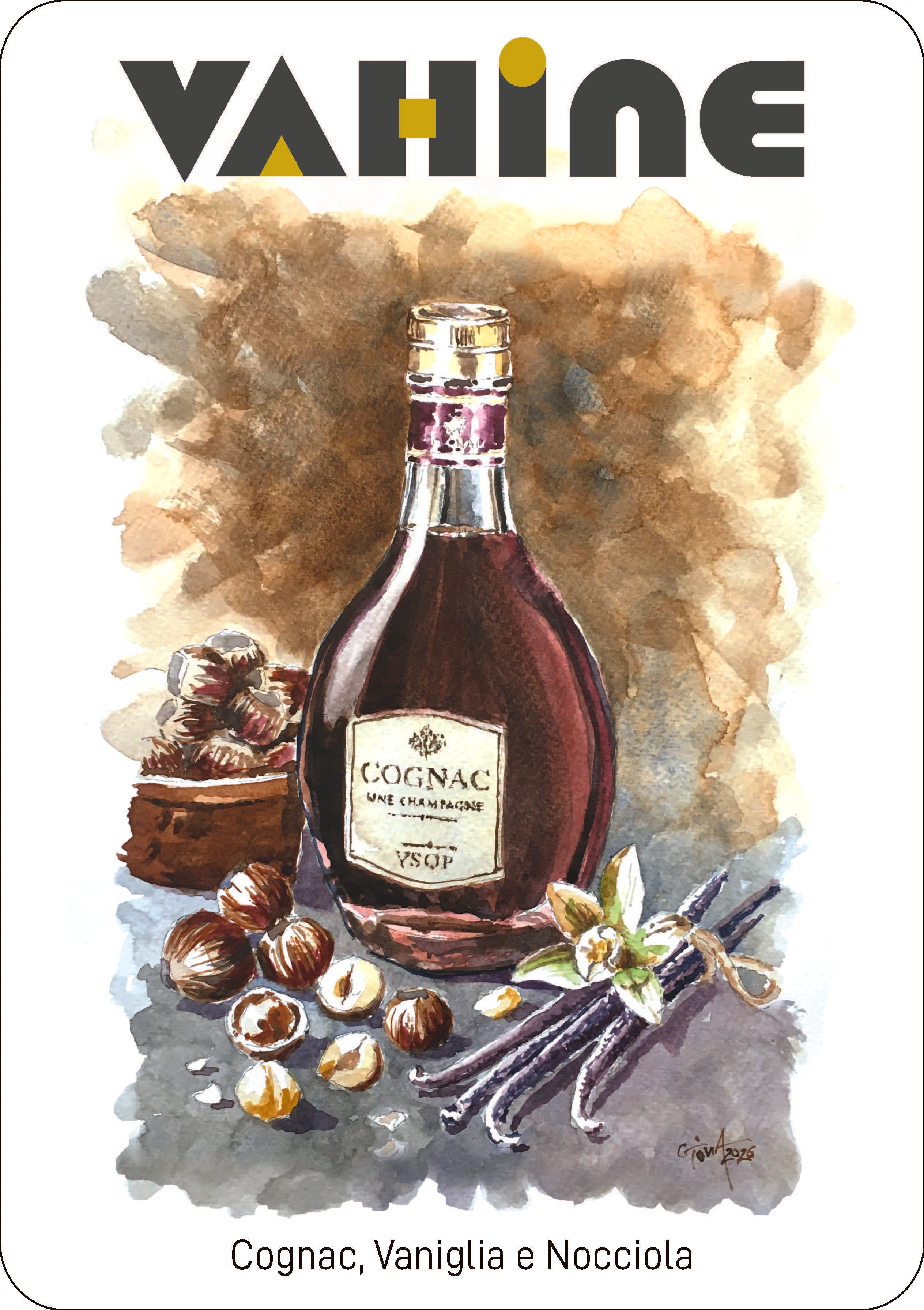 VAHINE Cognac, vaniglia, Nocciola 275g - candela profumata