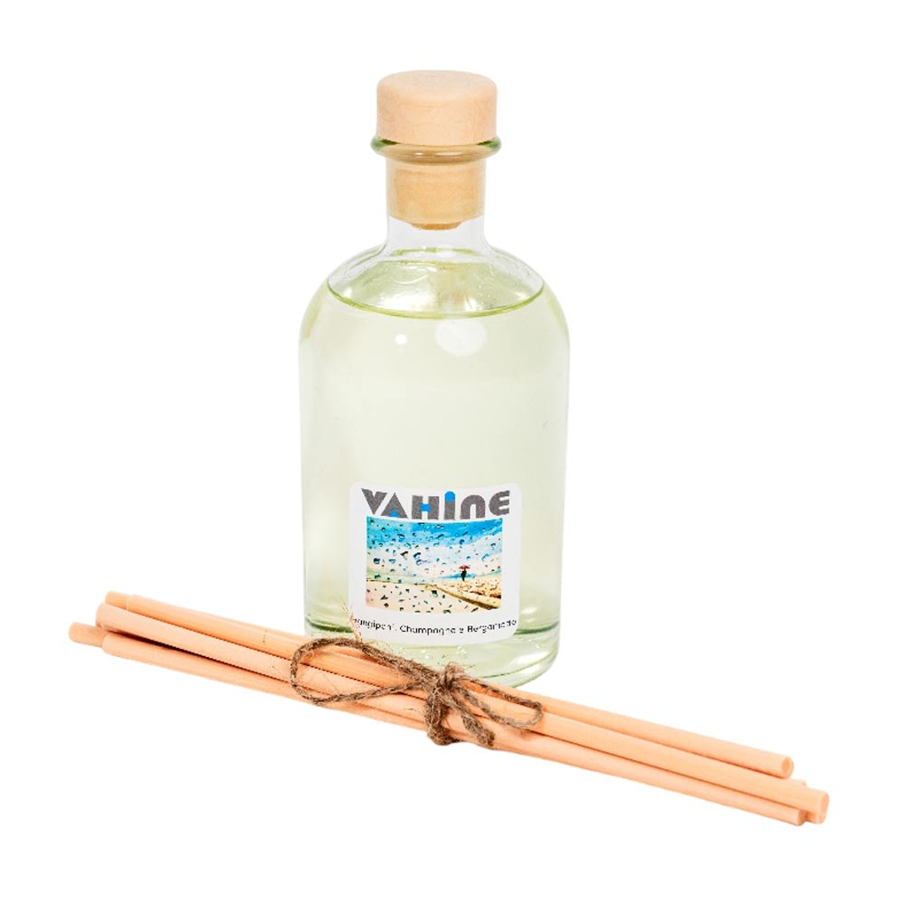 VAHINE Fiori e Bollicine Frangipani, Champagne & Bergamotto 250ml - profumatore ambiente con bastoncini