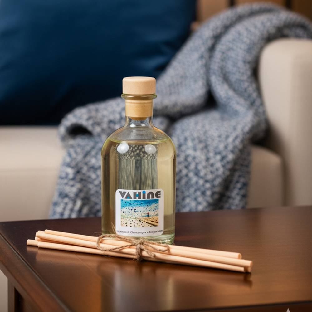 VAHINE Fiori e Bollicine Frangipani, Champagne & Bergamotto 250ml - profumatore ambiente con bastoncini