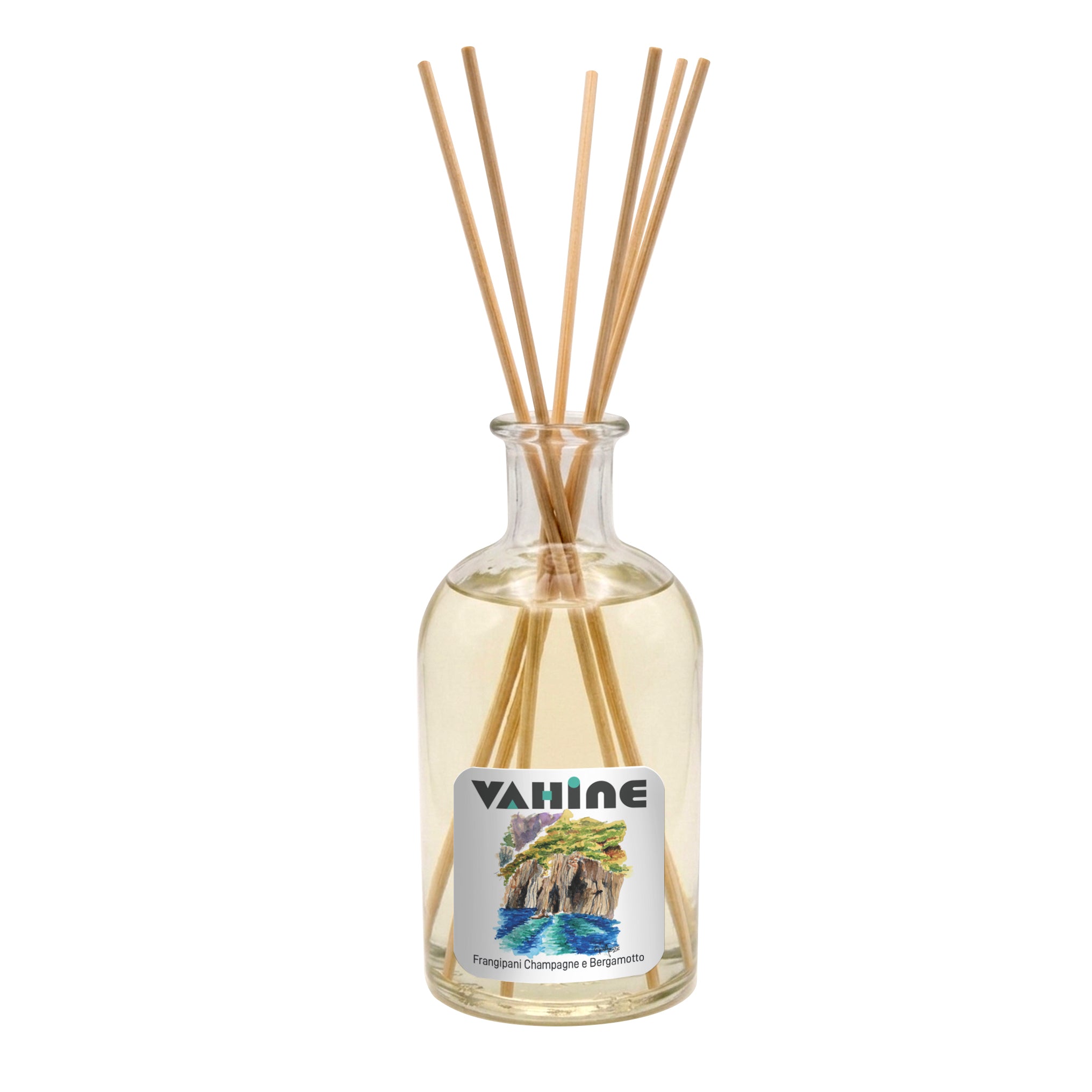 VAHINE La Cattedrale Frangipani, Champagne & Bergamotto 250ml - profumatore ambiente con bastoncini
