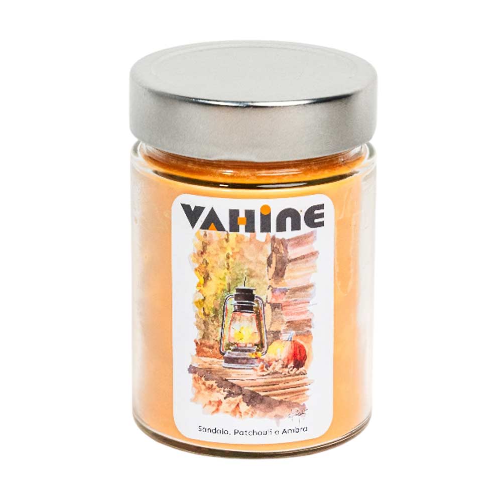 VAHINE Lanterne d'Irlanda Sandalo, Patchouli & Ambra 275g - candela profumata