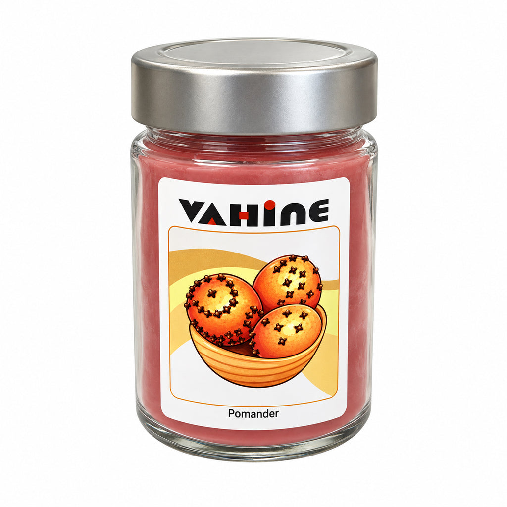 VAHINE "Pomander" 275g - candela profumata con stoppino in legno