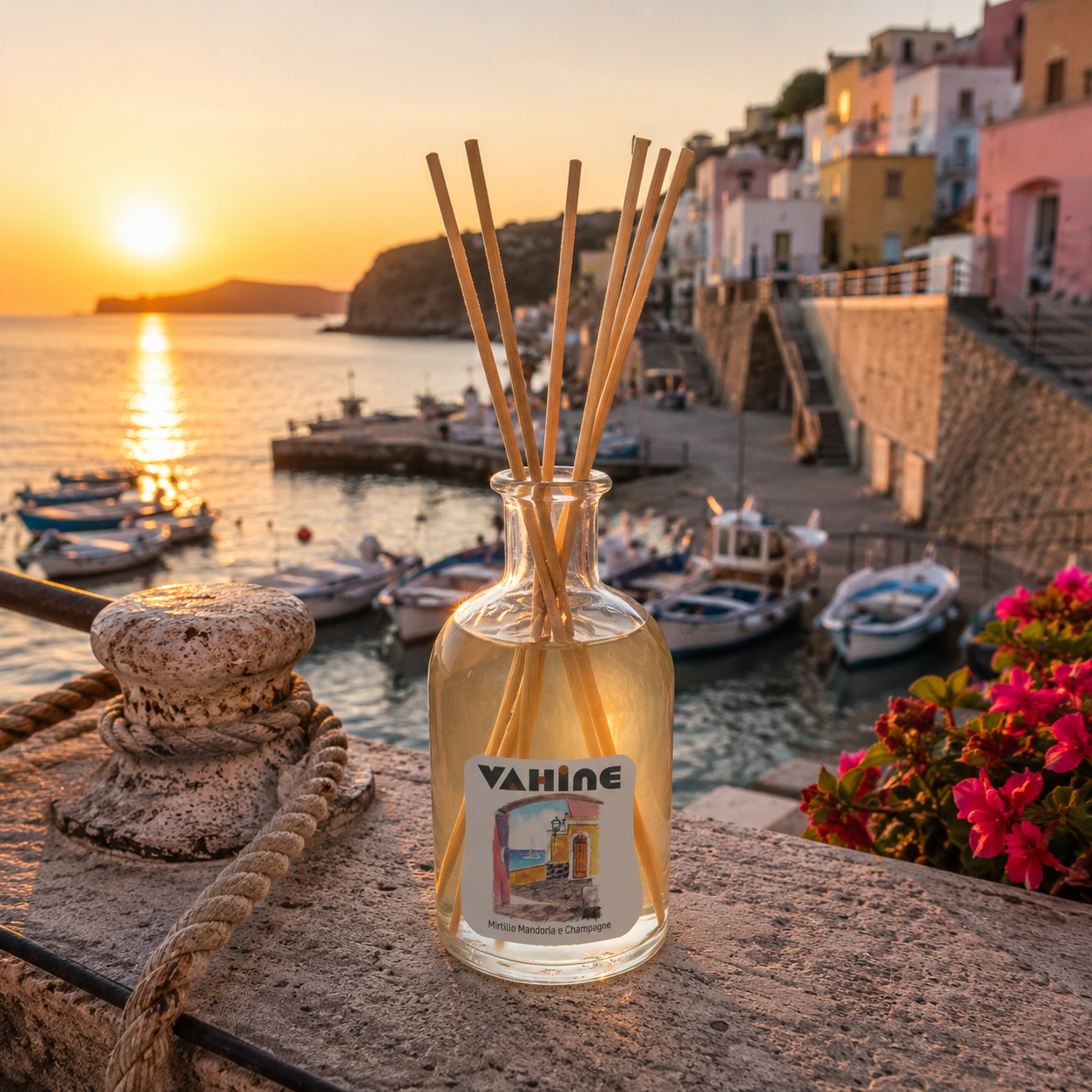 VAHINE Via Piazzetta Mirtillo, Mandorla & Champagne - profumatore ambiente con bastoncini
