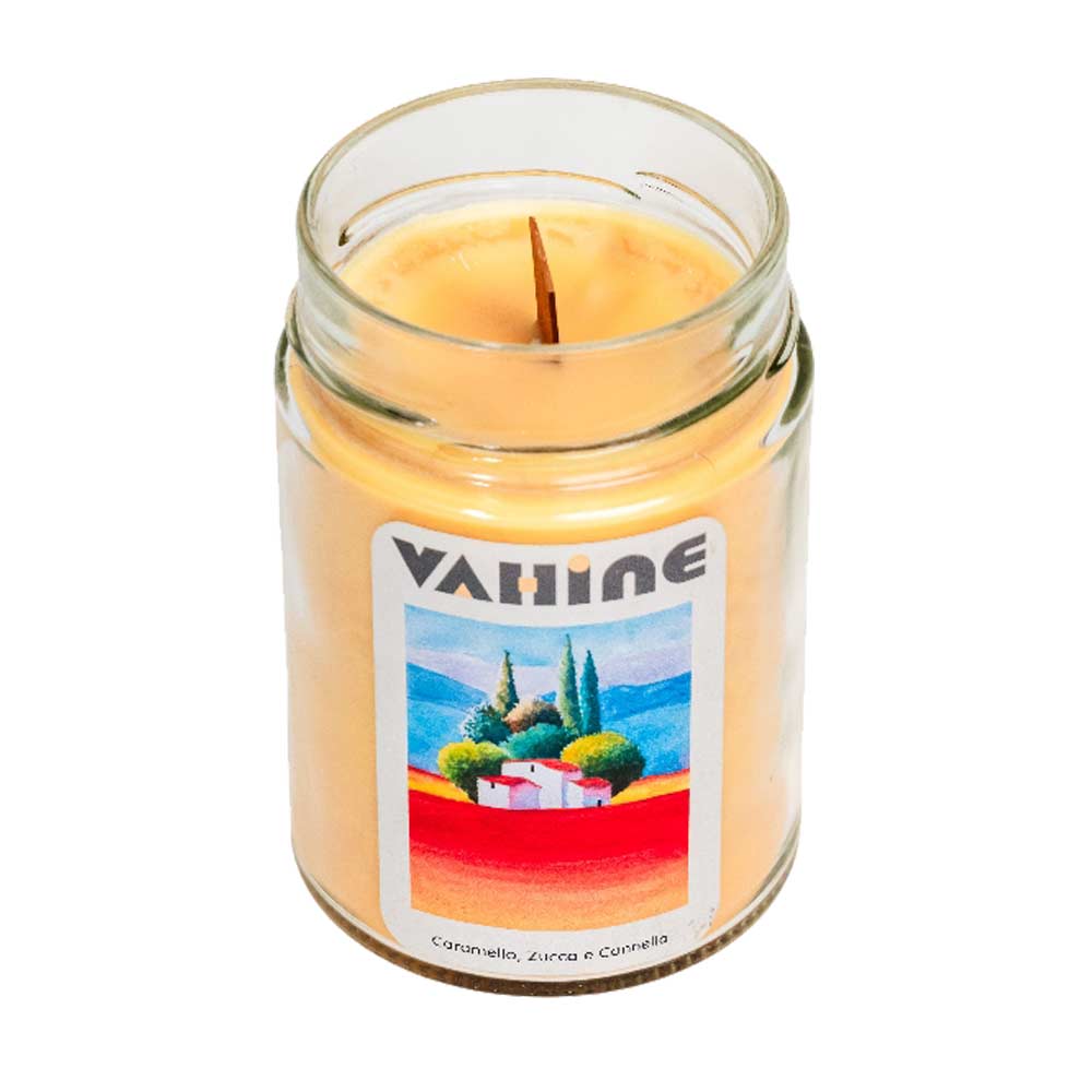 VAHINE Zuccaro Caramello, Zucca & Cannella 275g - candela profumata